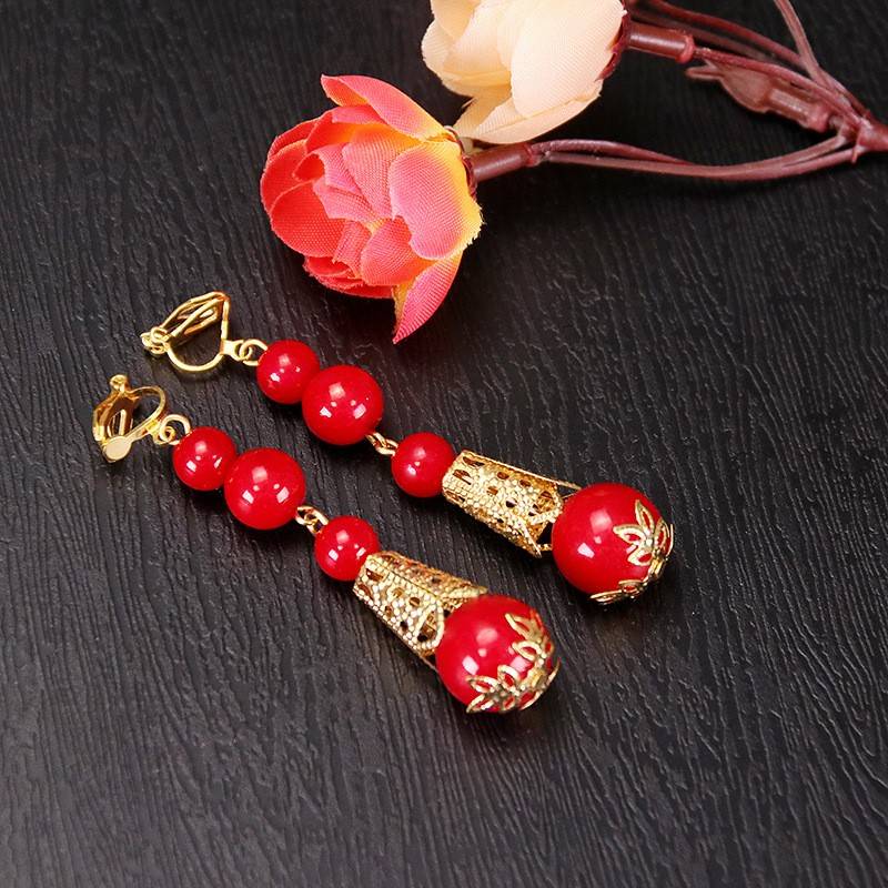 Children ' s earrings (red)